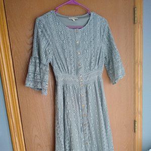 Polagram gray lace dress